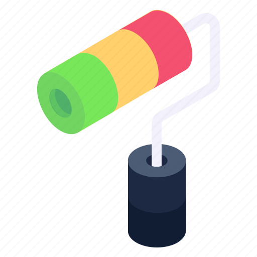 Roller brush, paint roller, roller, painting tool, painting accessory icon - Download on Iconfinder