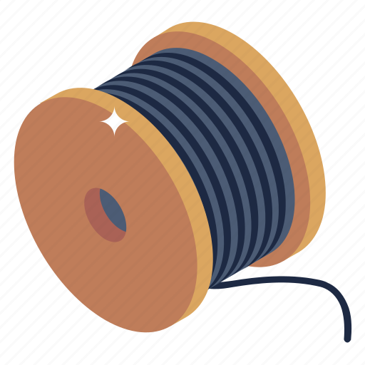 Cable reel, cable roll, wire roll, wire spool, construction cable icon - Download on Iconfinder