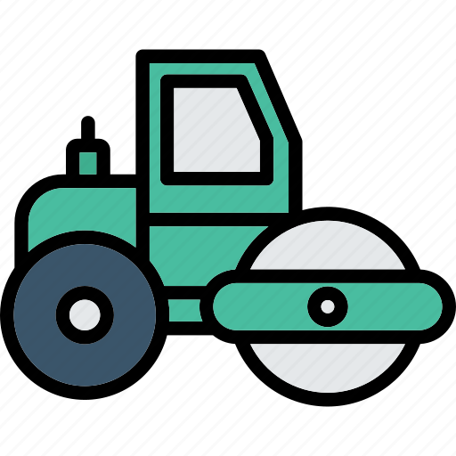Constructionroller, industryroller, pneumaticroller, transportationtruck, vibratoryroller icon - Download on Iconfinder
