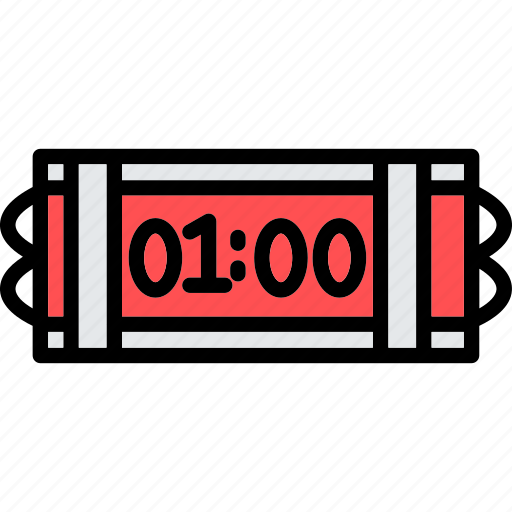 Timeboom, bomb, weapon, countdownbomb, firetime, dynamite, explosion icon - Download on Iconfinder