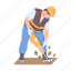 construction worker, drilling floor, labour drilling, drilling machine, labour working 