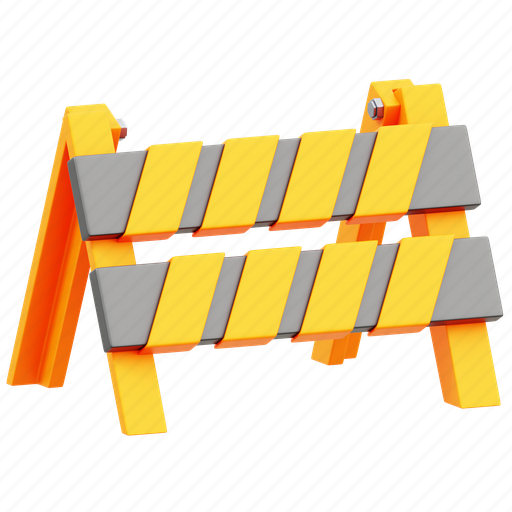 Traffic, barrier, tool, construction, sign 3D illustration - Download on Iconfinder