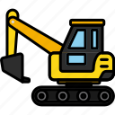 construction, excavator, crane, heavy machinery, bulldozer