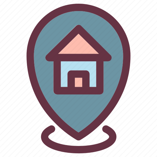 Building, estate, gps, home, house, location, pin icon - Download on Iconfinder