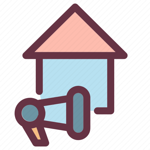 Building, estate, house, marketing, megaphone icon - Download on Iconfinder