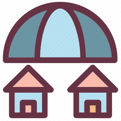 Building, estate, insurance, property, umbrella icon - Download on Iconfinder