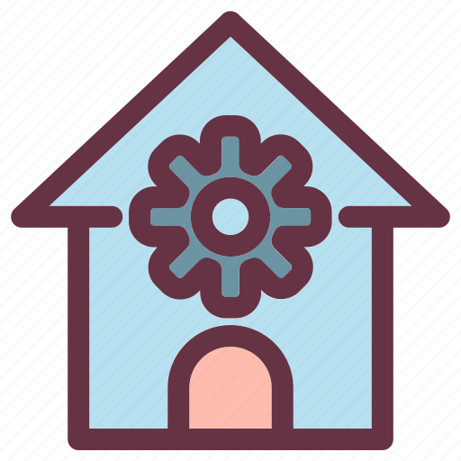 Building, estate, gear, home, house, settings icon - Download on Iconfinder