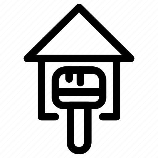 Building, estate, home, house, paint, property icon - Download on Iconfinder