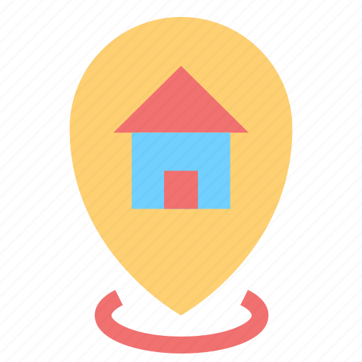 Building, estate, gps, home, house, location, pin icon - Download on Iconfinder
