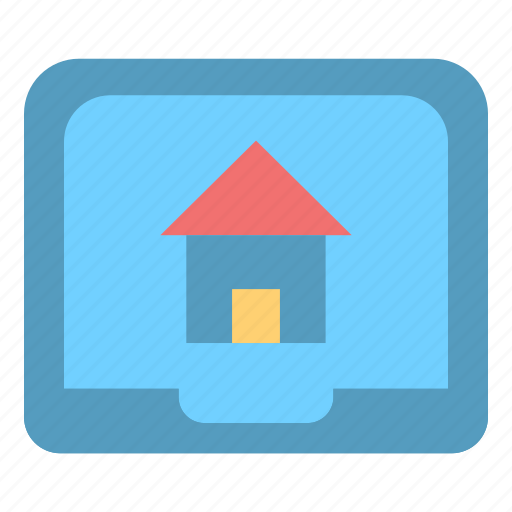 Building, computer, estate, home, house, laptop, marketplace icon - Download on Iconfinder
