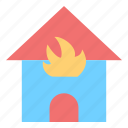 building, burn, burning, fire, home, house