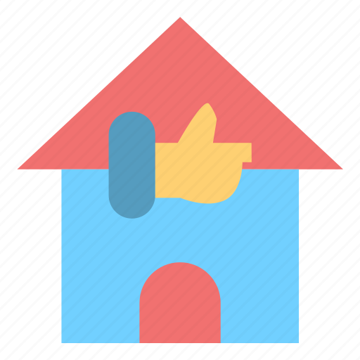 Feedback, good, house, like, thumb icon - Download on Iconfinder