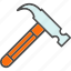 construction, equipment, hammer, repair, tool, work 