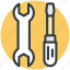 garage tool, mechanic, repair tool, screwdriver, wrench 