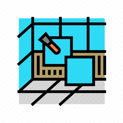 Tiling, bathroom, construction, crane, house, work icon - Download on Iconfinder