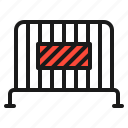 barrier, block, bunker, construction, sign