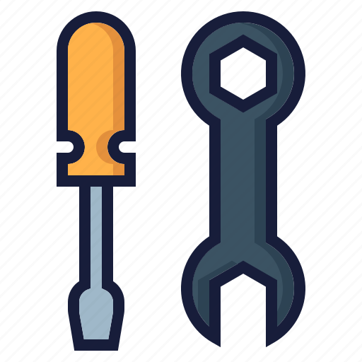 Architecture, construction, industry, labor, mechanic, screwdriver, spanner icon - Download on Iconfinder