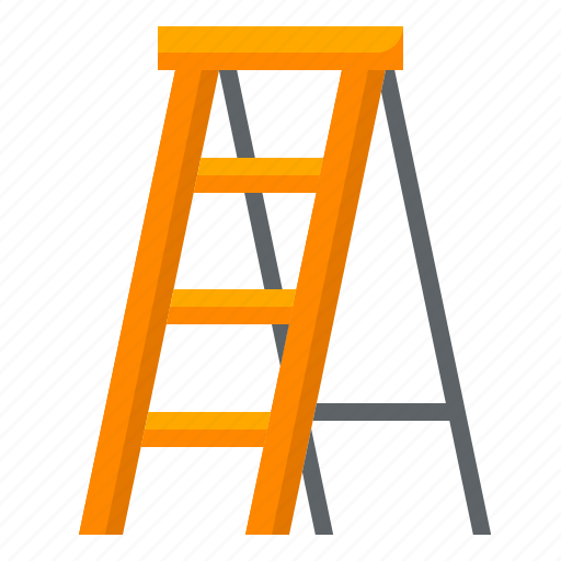 Architecture, construction, equipment, industry, labor, ladder, stepladder icon - Download on Iconfinder
