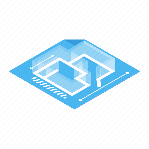 Architectural, background, floor, isometric, meter, plan, project icon - Download on Iconfinder