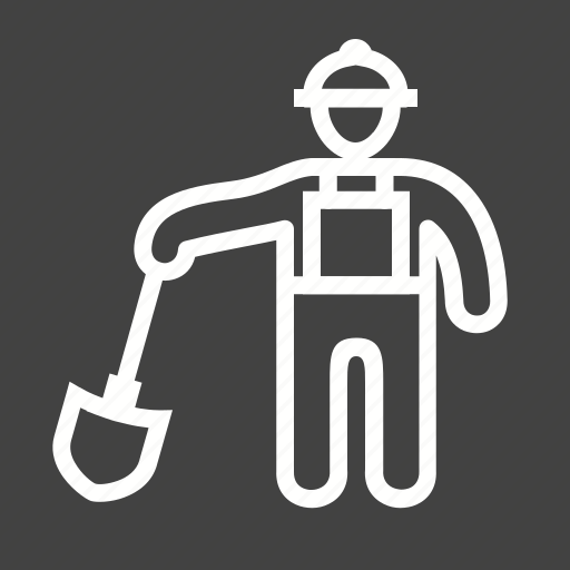 Builder, construction, engineer, labor, man, shovel, worker icon - Download on Iconfinder