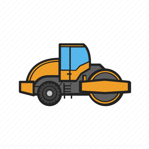 Building, construction machinery, paver, construction, work icon - Download on Iconfinder