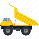 construction, machinery, vehicle, dump, truck, loader