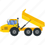construction, machinery, vehicle, dump, truck, loader 