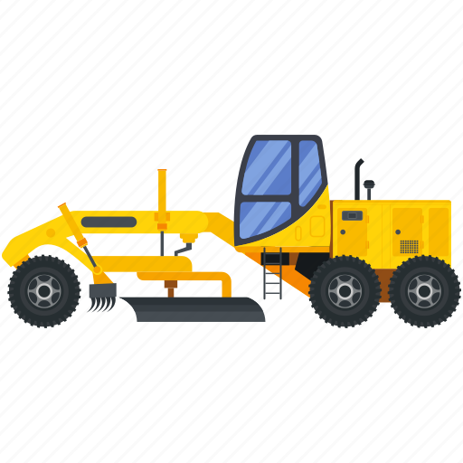Construction, machinery, vehicle, grader, tractor icon - Download on Iconfinder