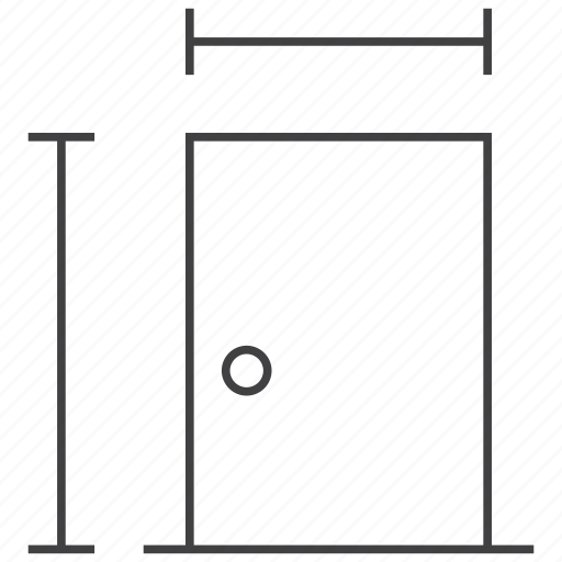Dimension, door, construction icon - Download on Iconfinder