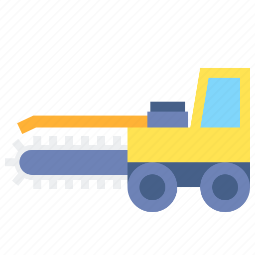 Construction, trencher, vehicle icon - Download on Iconfinder