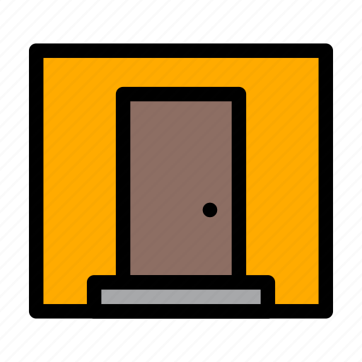 Building, construction, door, entrance, wall icon - Download on Iconfinder