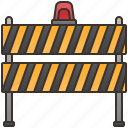 barrier, close, construction, signal, warning