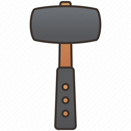 Carpentry, construction, hammer, rubber, woodwork icon - Download on Iconfinder