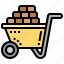carry, cart, construction, gardening, wheelbarrow 
