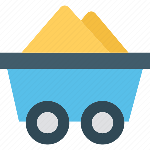 Mine cart, coal cart, construction cart, construction tools icon - Download on Iconfinder