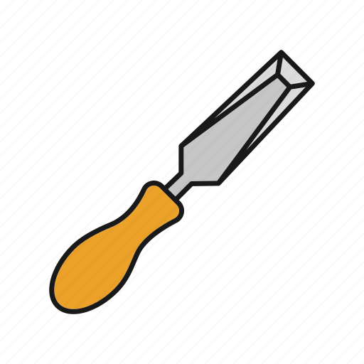 Bench chisel, chisel, instrument, square trowel, tool icon - Download on Iconfinder