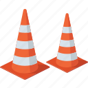 alert, cones, construction, danger, warning, work