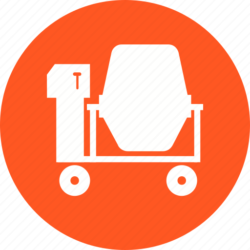 Cement mixing, concrete, construction, equipment, machinery, site, working icon - Download on Iconfinder
