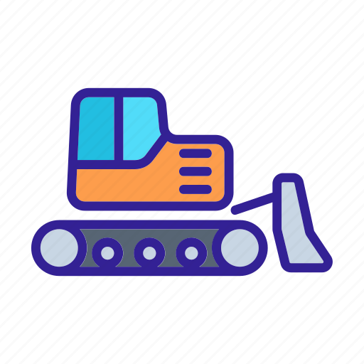 Bulldozer, construction, industry, machinery, technology icon - Download on Iconfinder