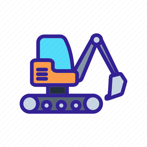 Construction, engineering, excavator, tractor, work icon - Download on Iconfinder