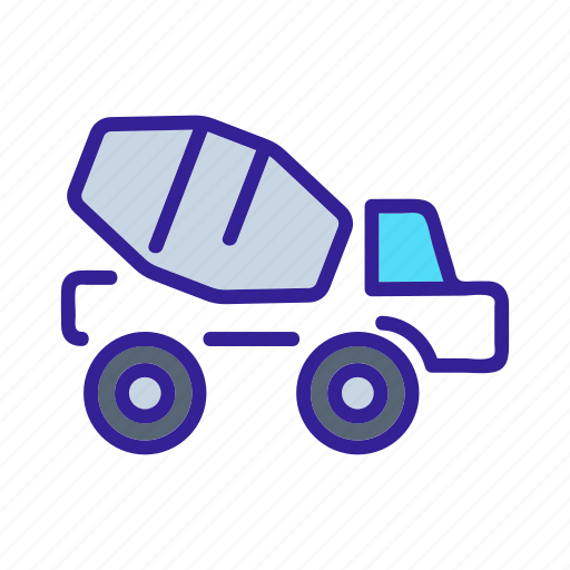 Cargo, construction, mixer, truck, vehicle icon - Download on Iconfinder