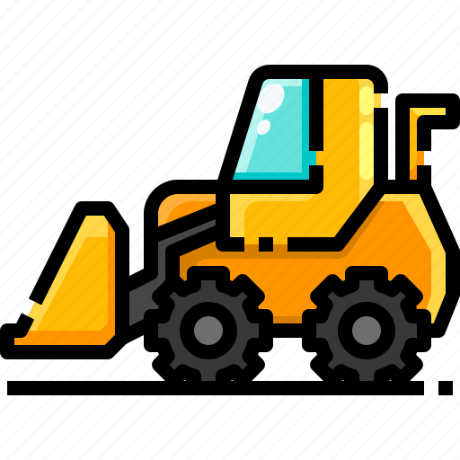 Bulldozer, construction, excavator, transport, transportation icon - Download on Iconfinder