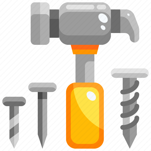 Hammer, hammering, nail, tool icon - Download on Iconfinder