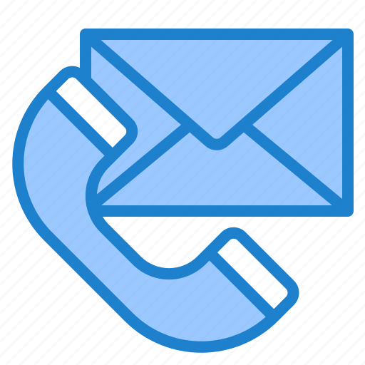 Blue, call, contact, letter, mail, message, phone icon - Download on Iconfinder