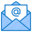 blue, contact, email, envelope, letter, mail, message 