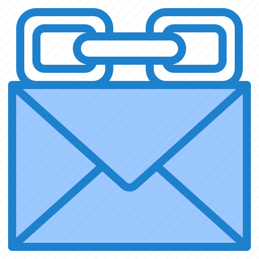 Blue, contact, email, envelope, letter, link, message icon - Download on Iconfinder