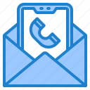 blue, contact, email, mail, mobile, phone, smartphone 