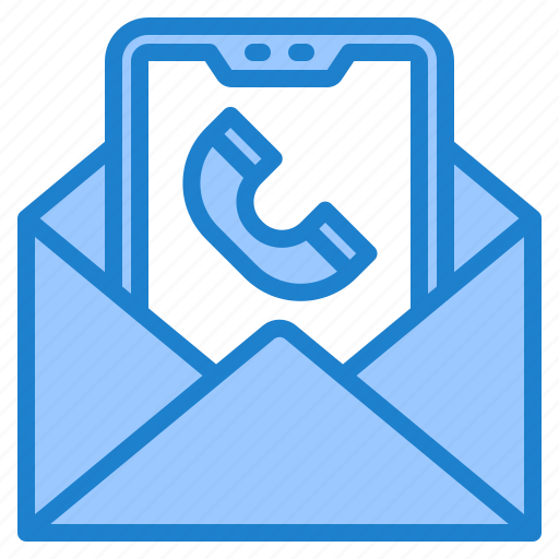 Blue, contact, email, mail, mobile, phone, smartphone icon - Download on Iconfinder