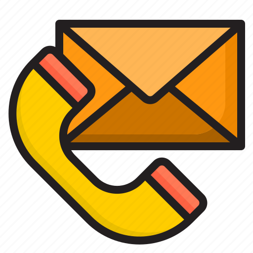 Call, colorline, contact, letter, mail, message, phone icon - Download on Iconfinder