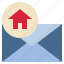 home, address, contact, envelope, message 